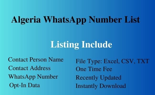 Algeria whatsapp number list