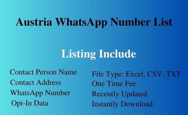 Austria whatsapp number list