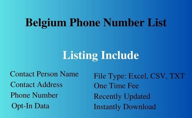 Belgium phone number list