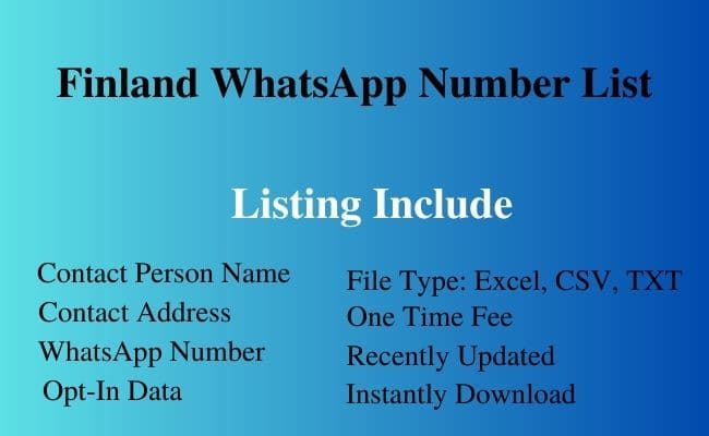 Finland whatsapp number list