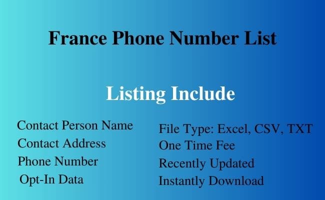 France phone number list