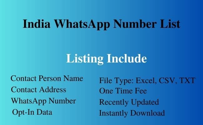 India whatsapp number list