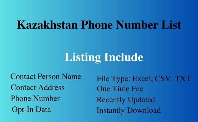 Kazakhstan phone number list