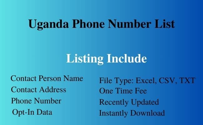 Uganda phone number list