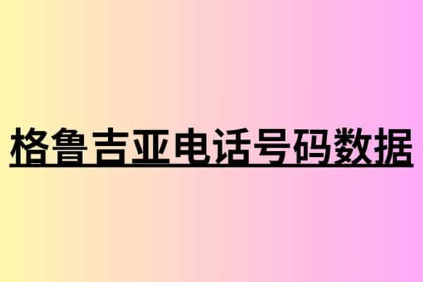 格鲁吉亚电话号码数据