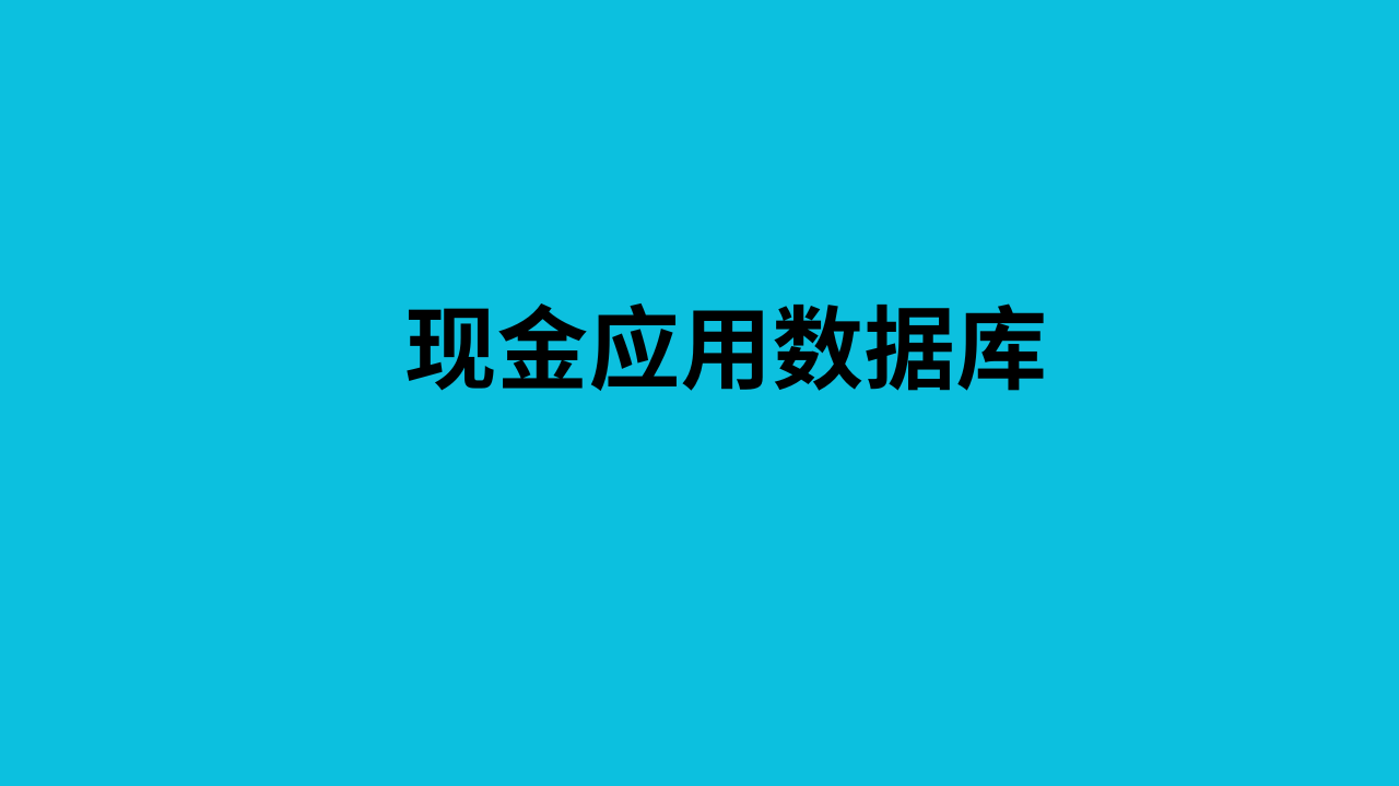 现金应用数据库